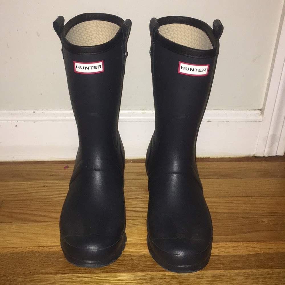 Hunter Navy Short Boots